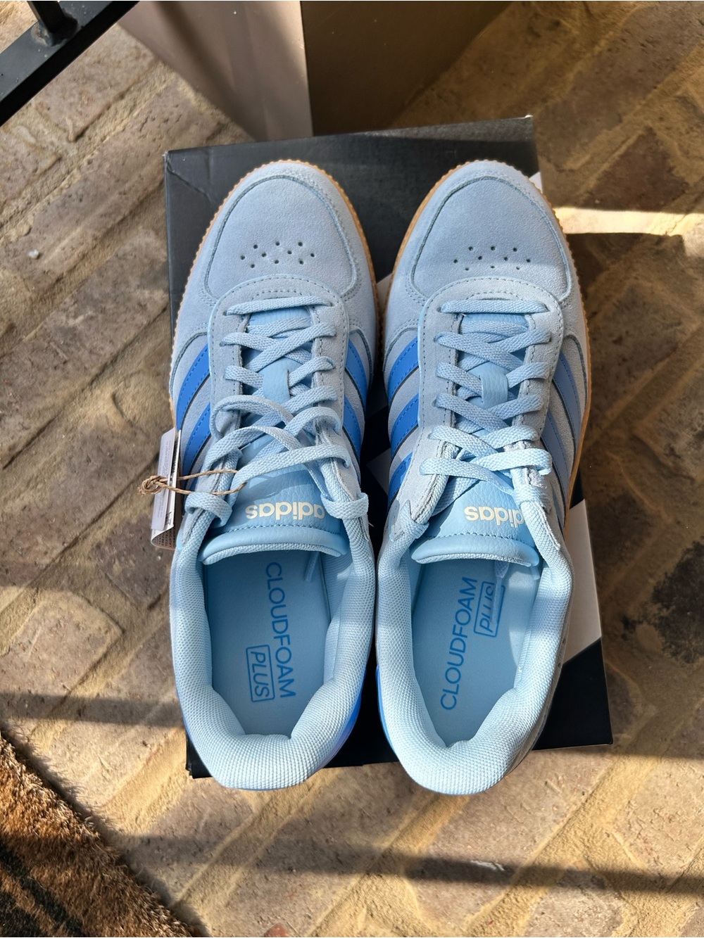 Adidas Breaknet Sleek Women Sneaker Clear Sky Real Blue Cloudfoam Low Top Casual - Picture 2 of 7